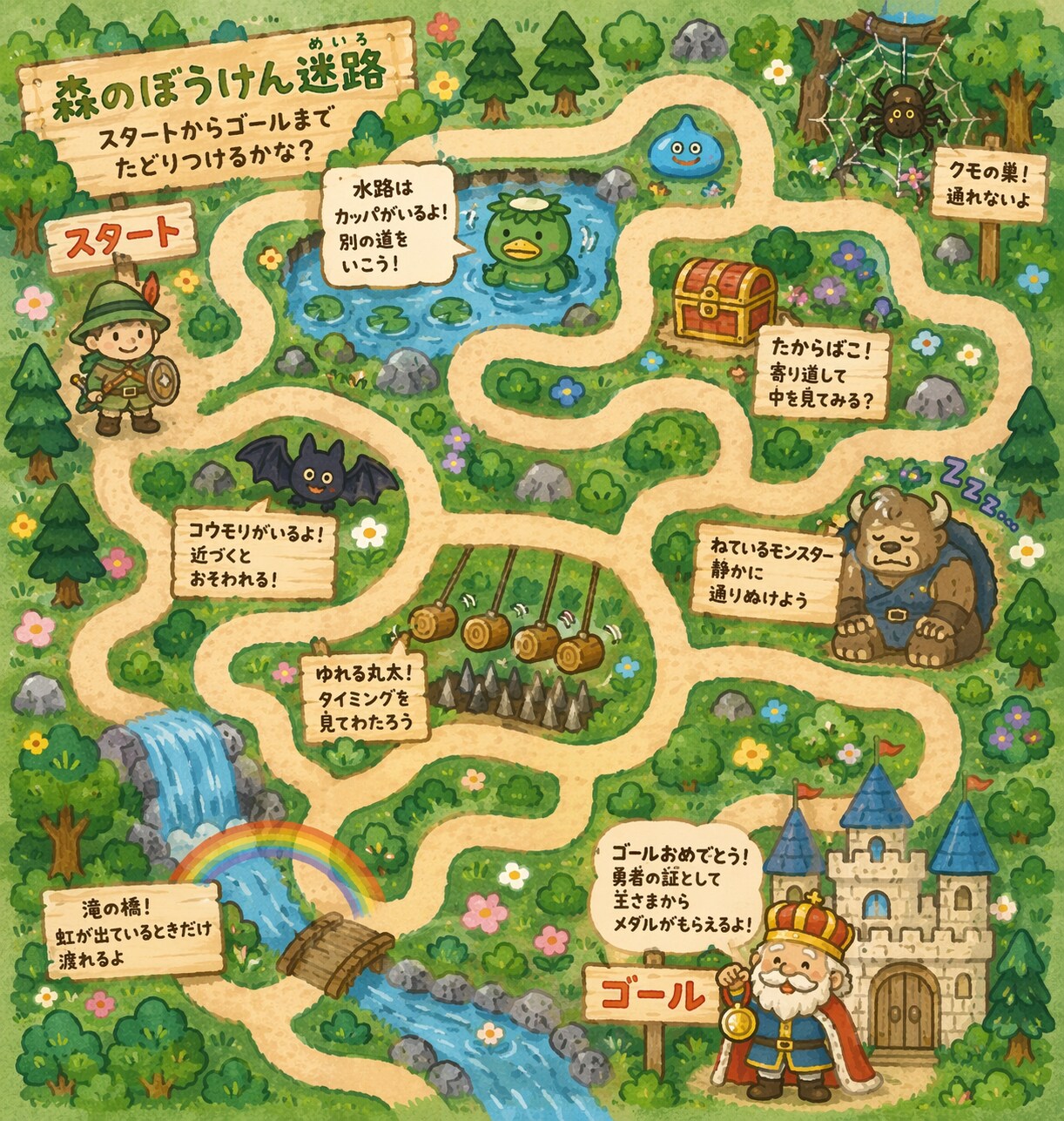 森のぼうけん迷路 | の人気AIイラスト・グラビア