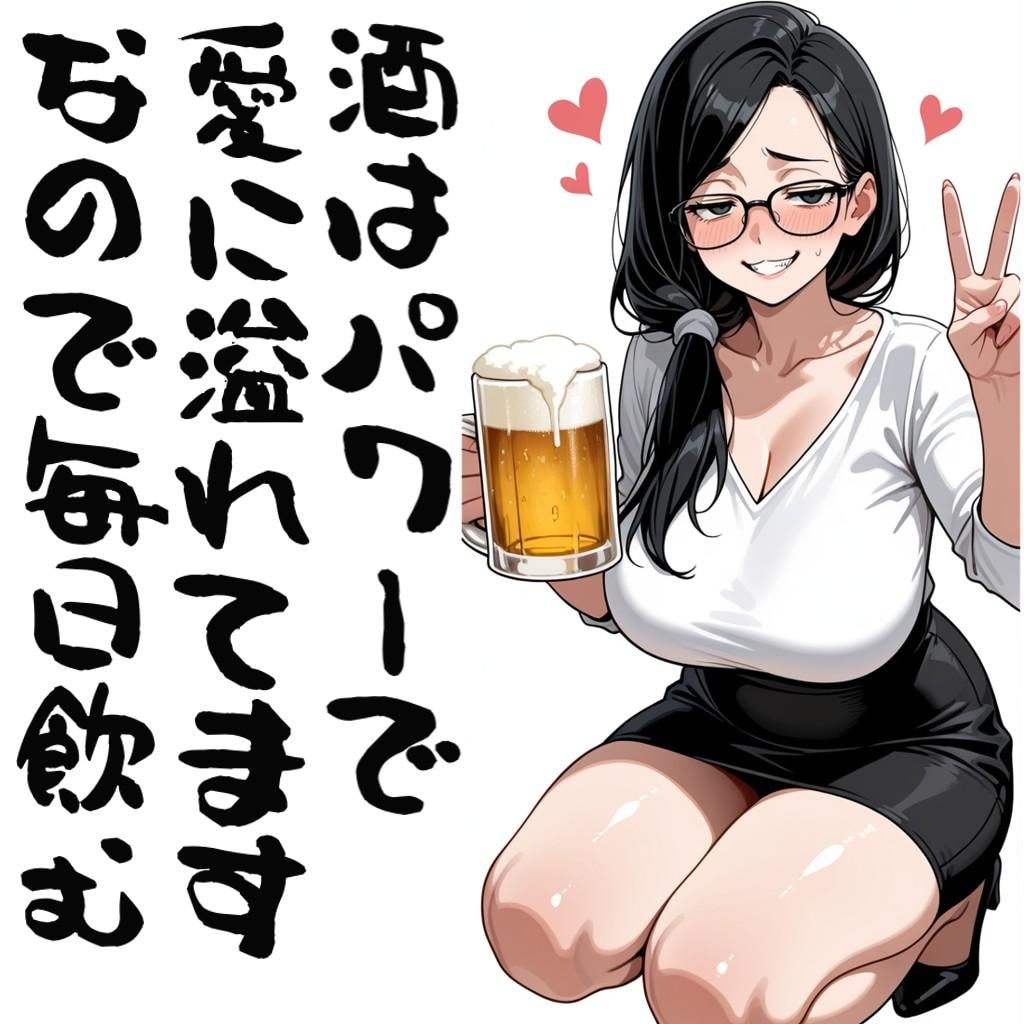 酒はパワー💗