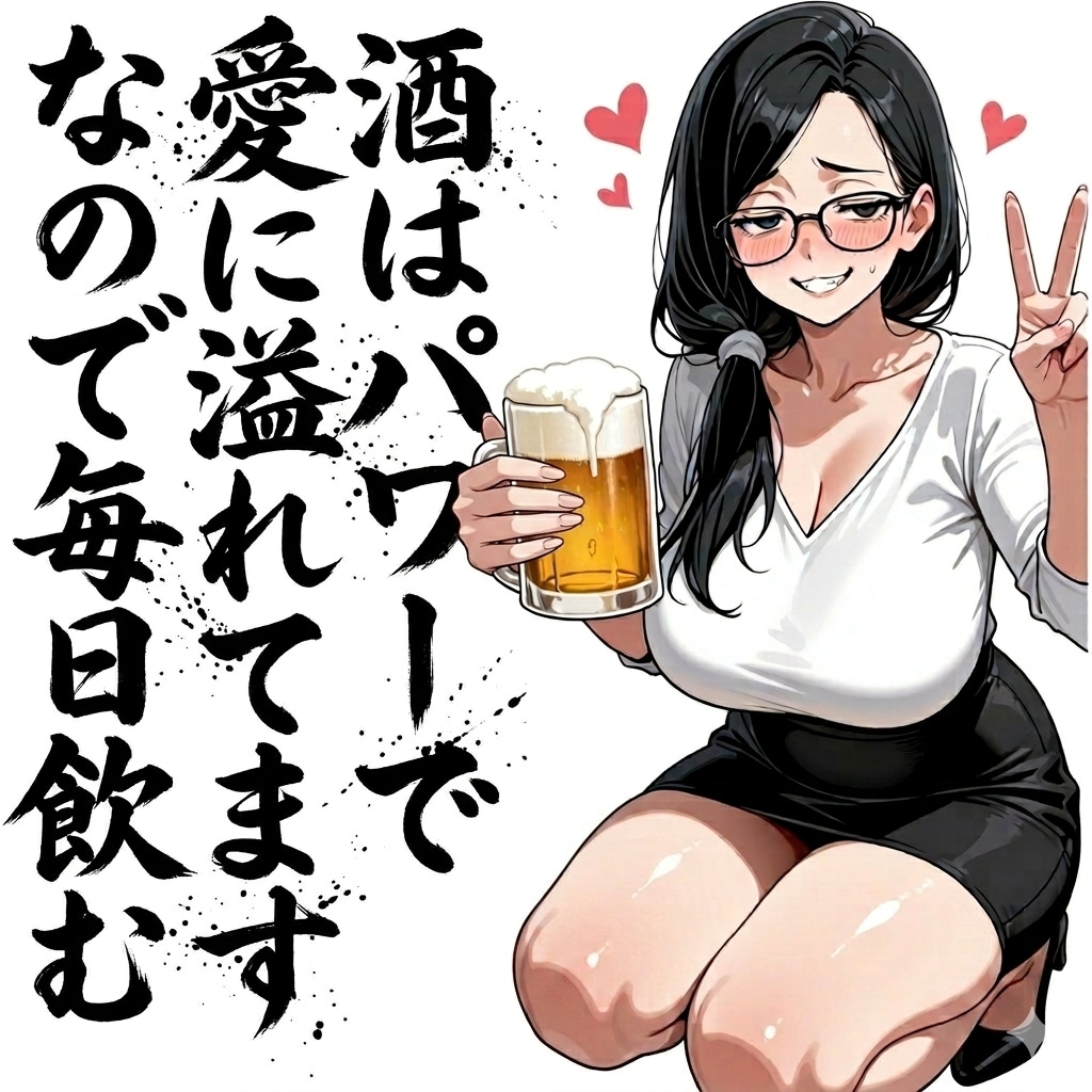 酒はパワー💗