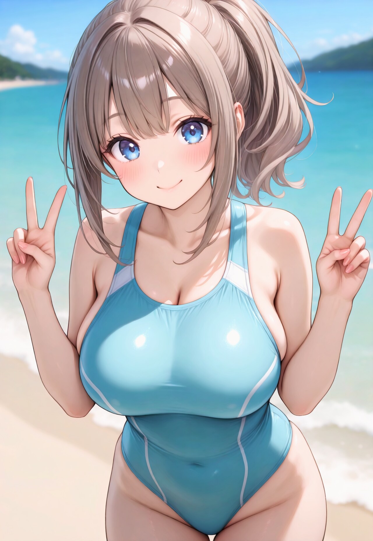 609（水色の水着）