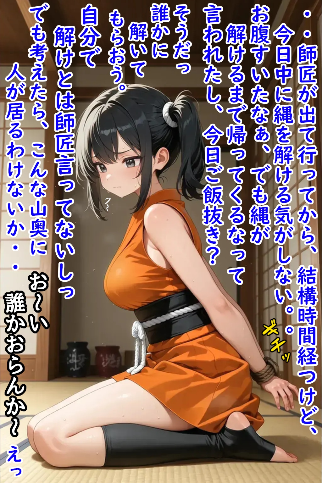 巨乳くノ一はおじさんにイタズラされる③