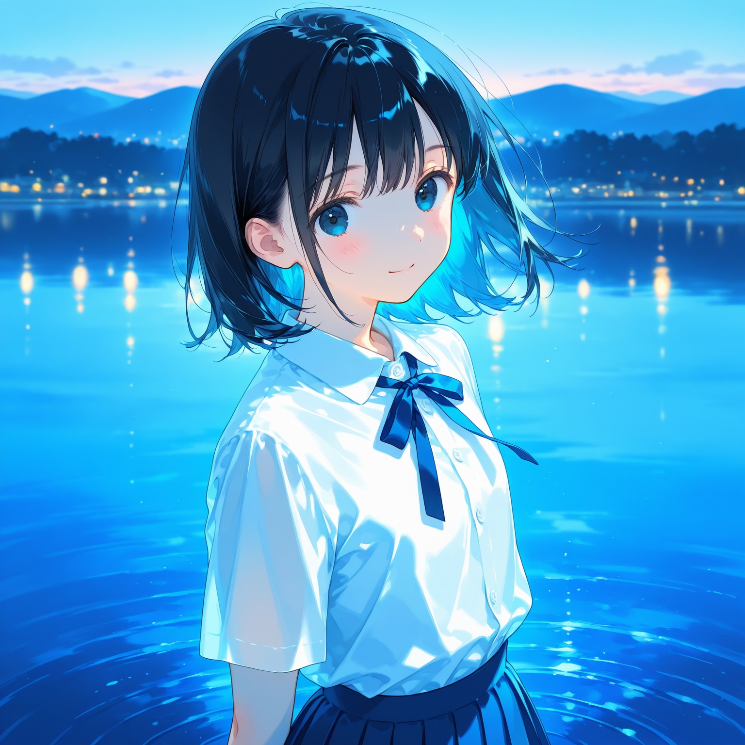 湖畔の少女 | の人気AIイラスト・グラビア