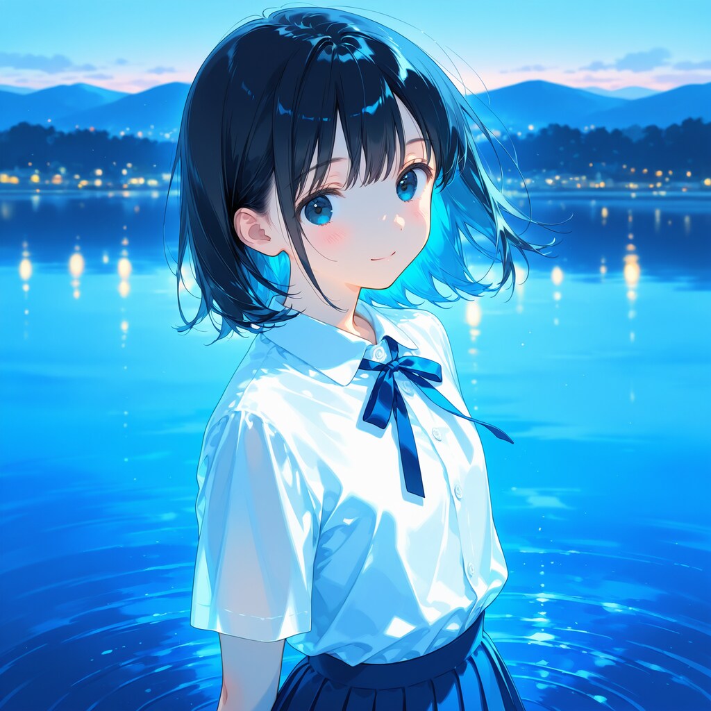 湖畔の少女