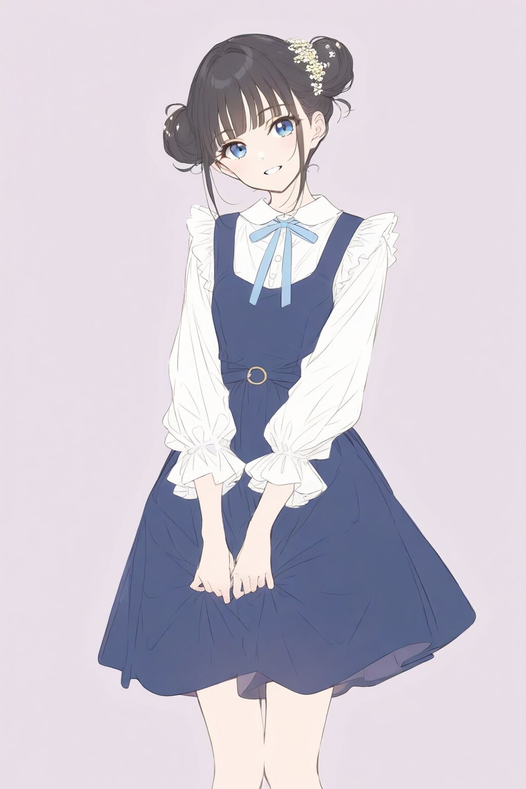 スカートのすそをつかむおだんごちゃん🍡✨