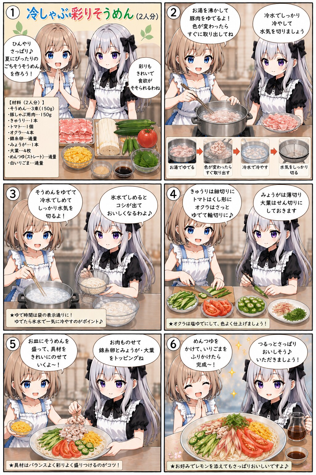 冷しゃぶ彩りそうめん | の人気AIイラスト・グラビア