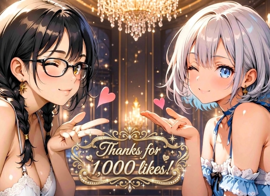 1000いいね！ありがとうございます！ | の人気AIイラスト・グラビア