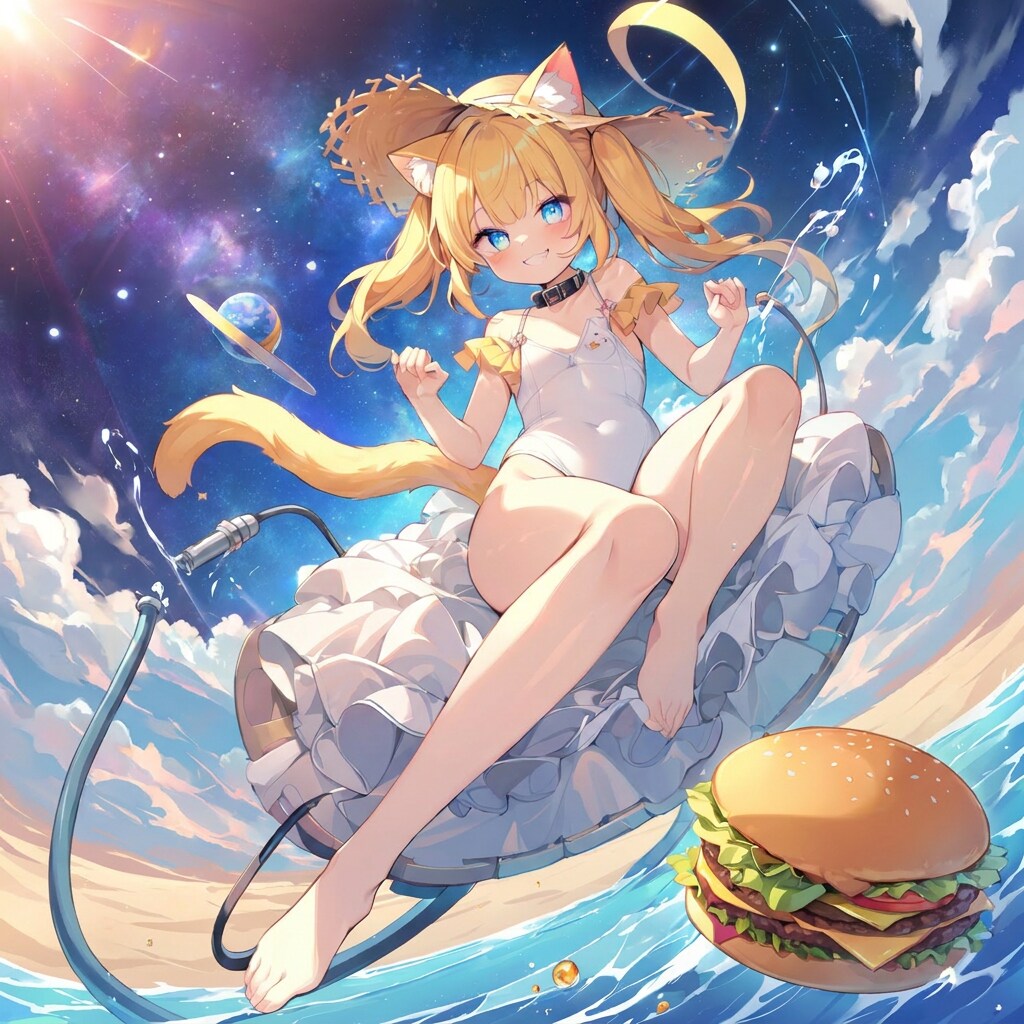 こるり「空を飛ぶ。ハンバーガーも飛ぶ夏」まや「アッハイ」