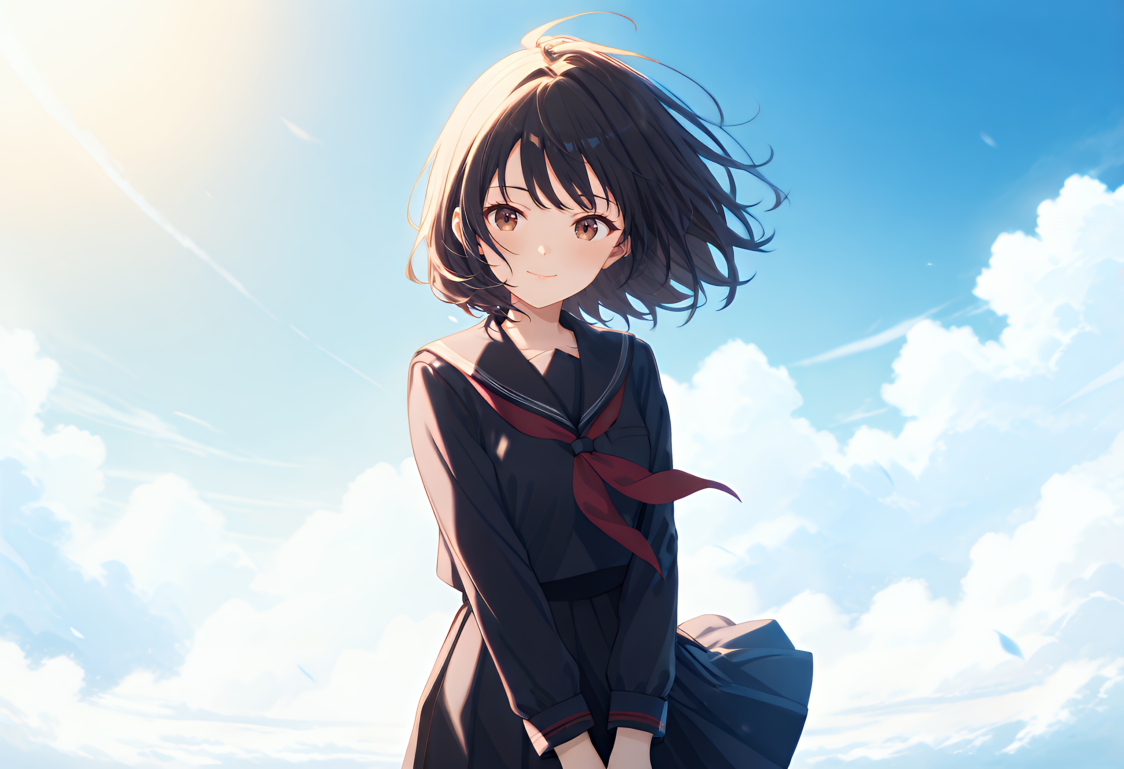 春の陽気と君の制服