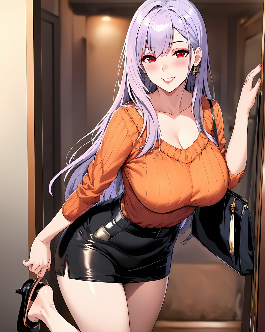 ネイリストお疲れ様。ミレナの帰宅🖤