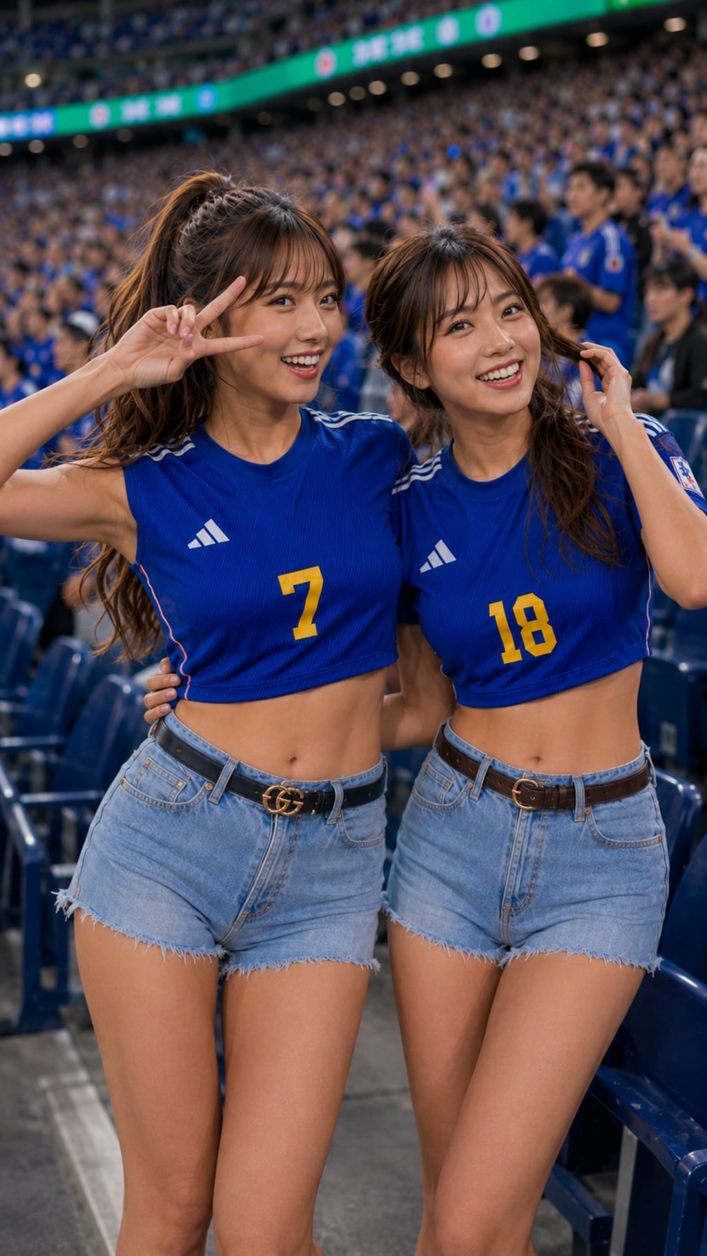 スタジアムの勝利の女神たち！全力応援サポーター