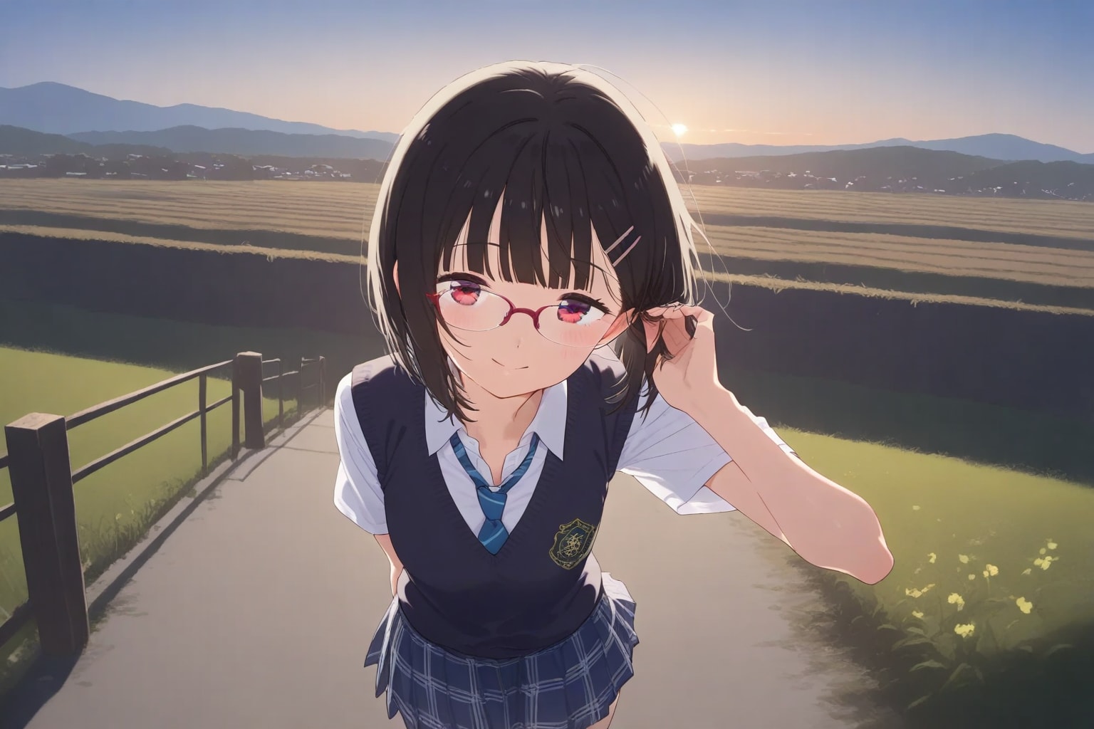 夕暮れのメガネちゃん👓✨２