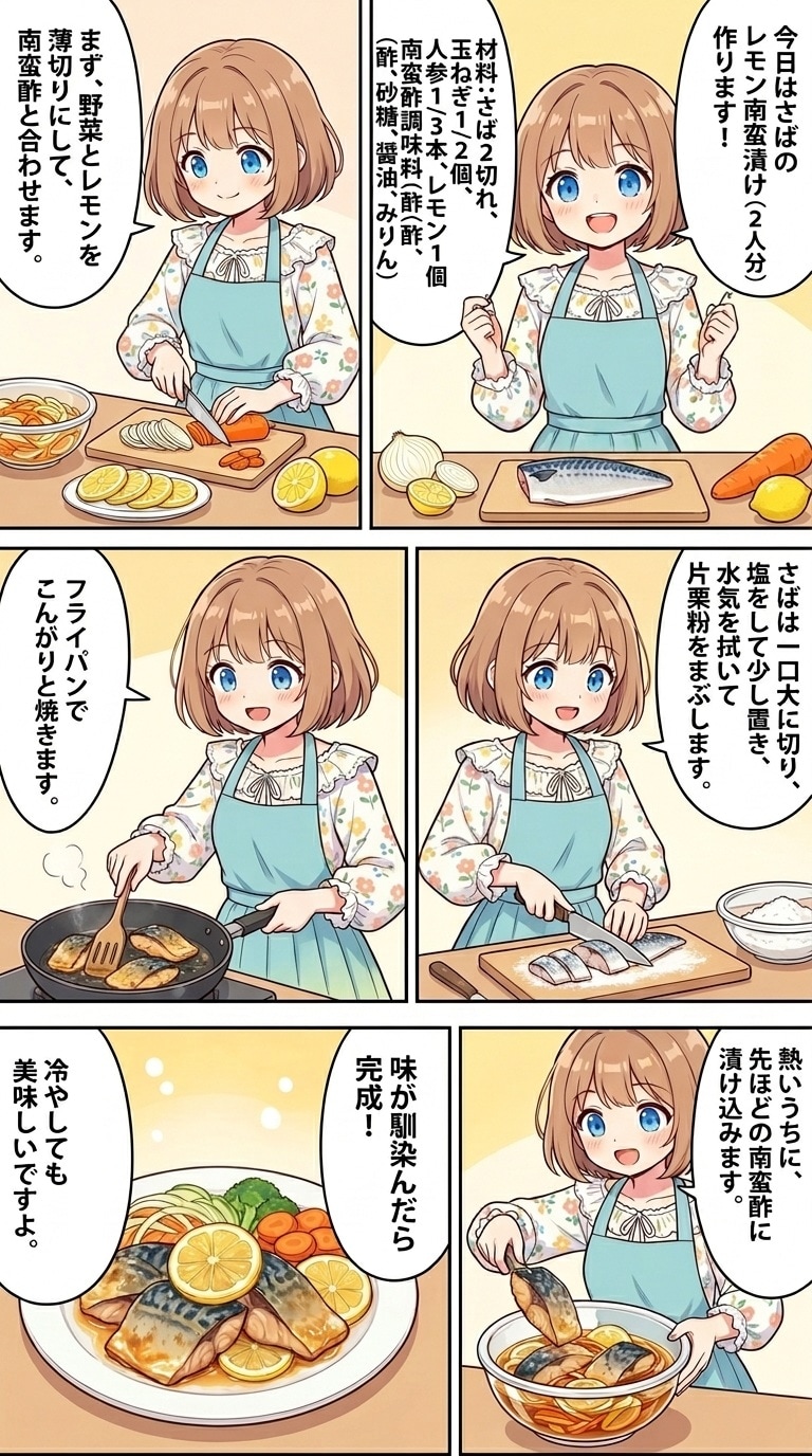 さばのレモン南蛮漬け | の人気AIイラスト・グラビア