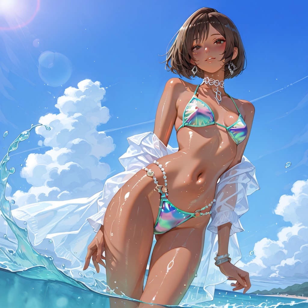 碧海に弾ける純真と艶