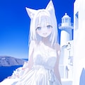 アルビノと白い街 2枚目