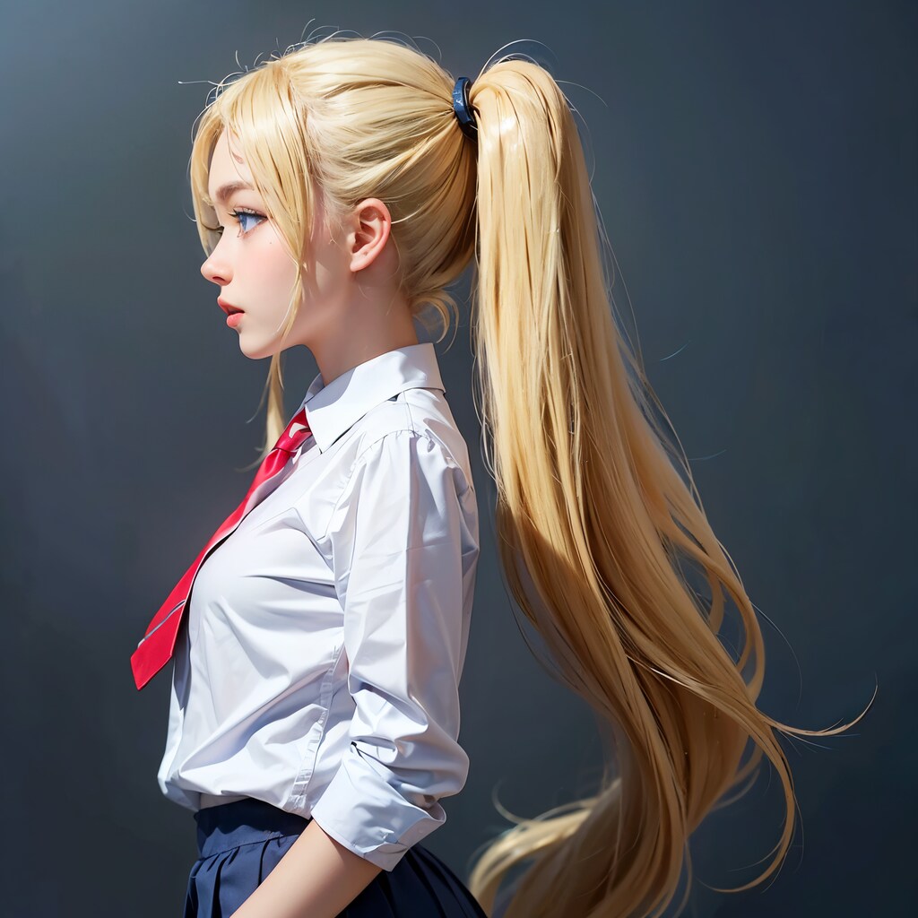 横顔で春の制服祭り