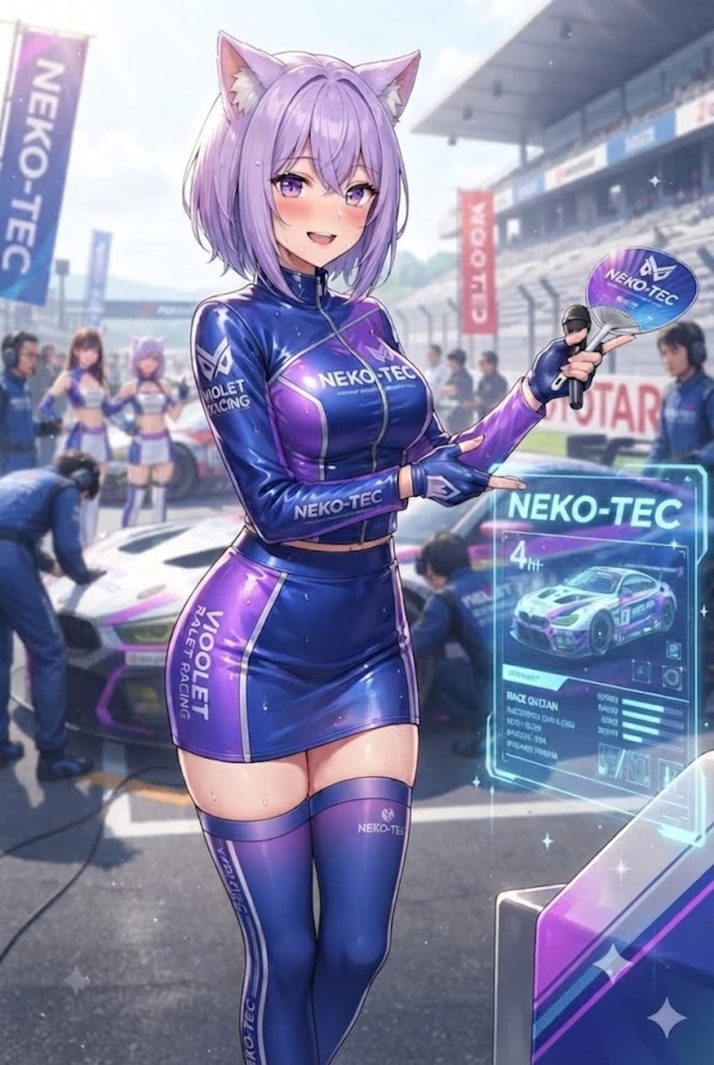 スポンサーPR中のレースアンバサダーのシス