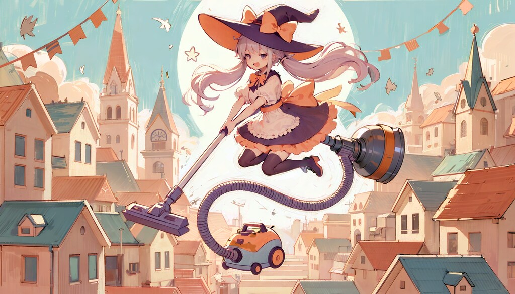 いまどき箒で飛ぶ魔女なんて、本の中だけらしいよ？ (ウィッチ98)