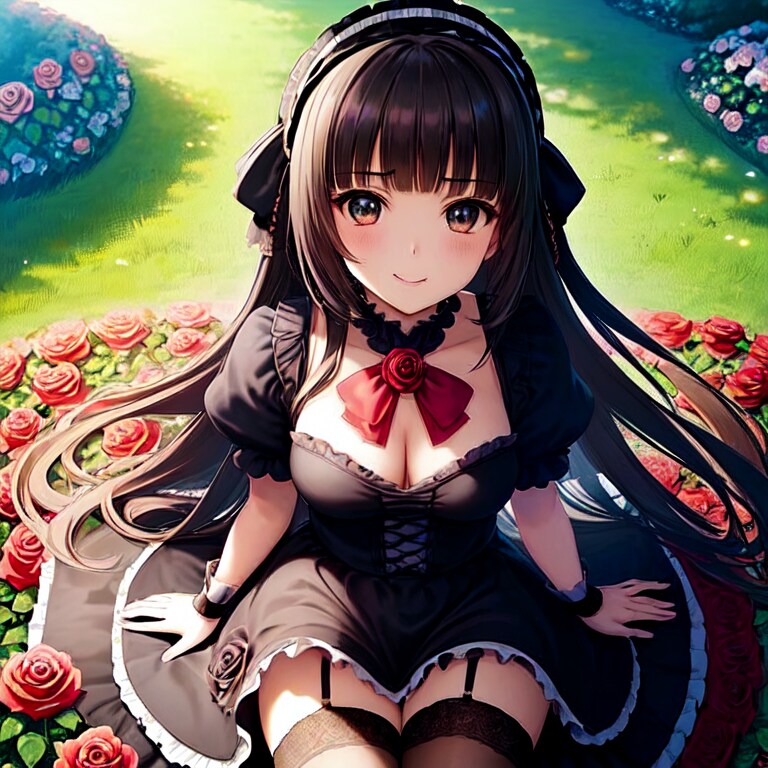 ゴスロリサキちゃんと薔薇園