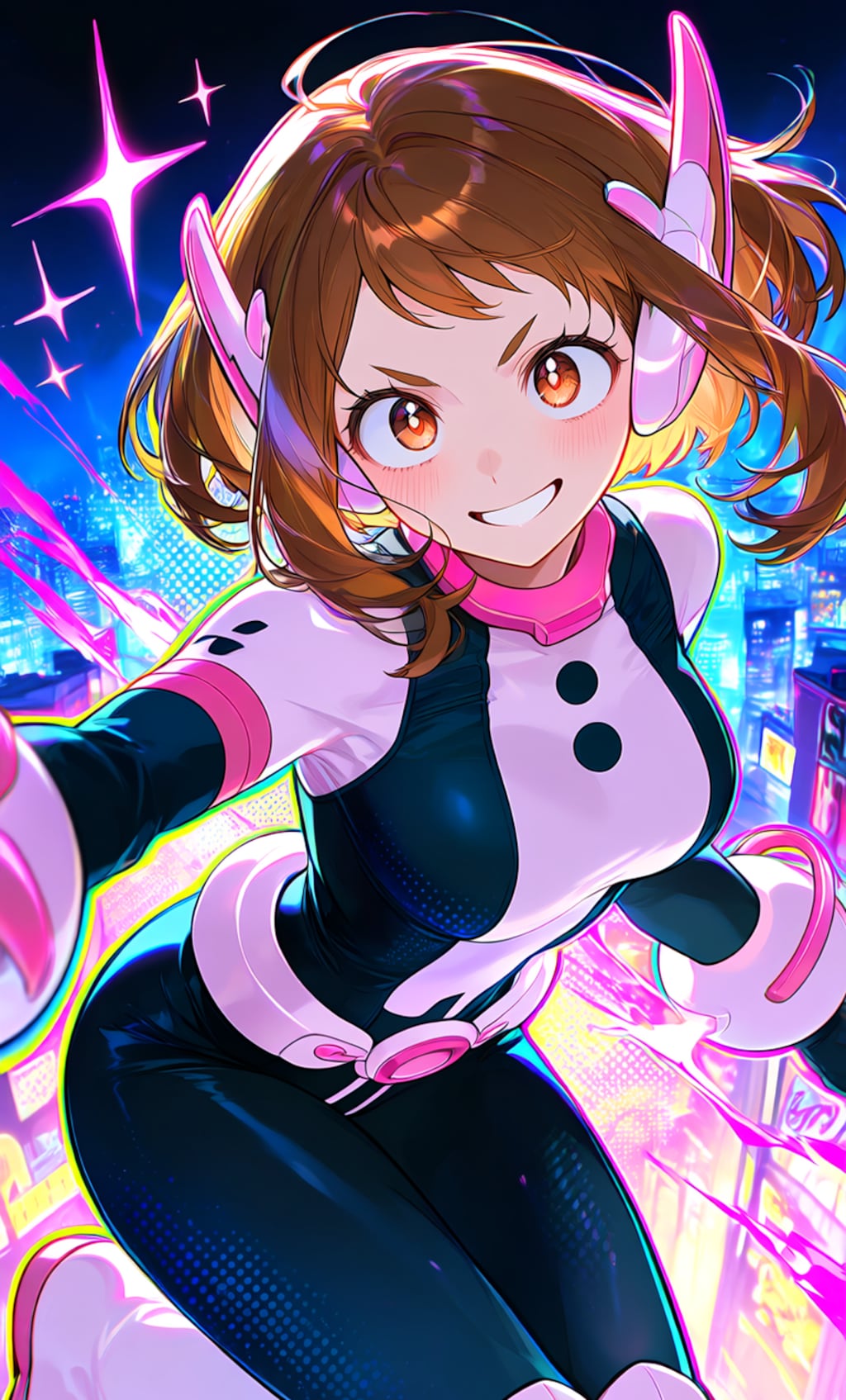 お茶〇ちゃんの二次創作ハイレグヒーロースーツを生成する際の副産物♪・・ややハイレグ化・競泳水着・他・・