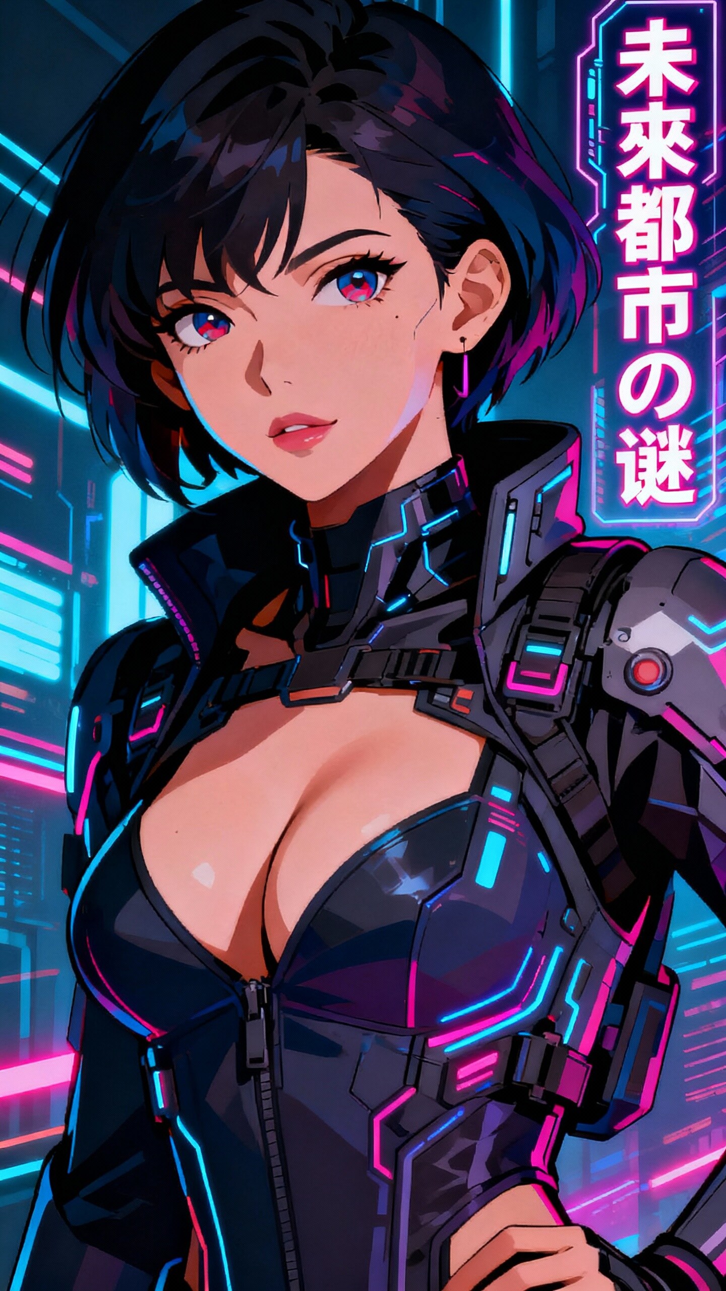 未來都市の謎文字 | の人気AIイラスト・グラビア