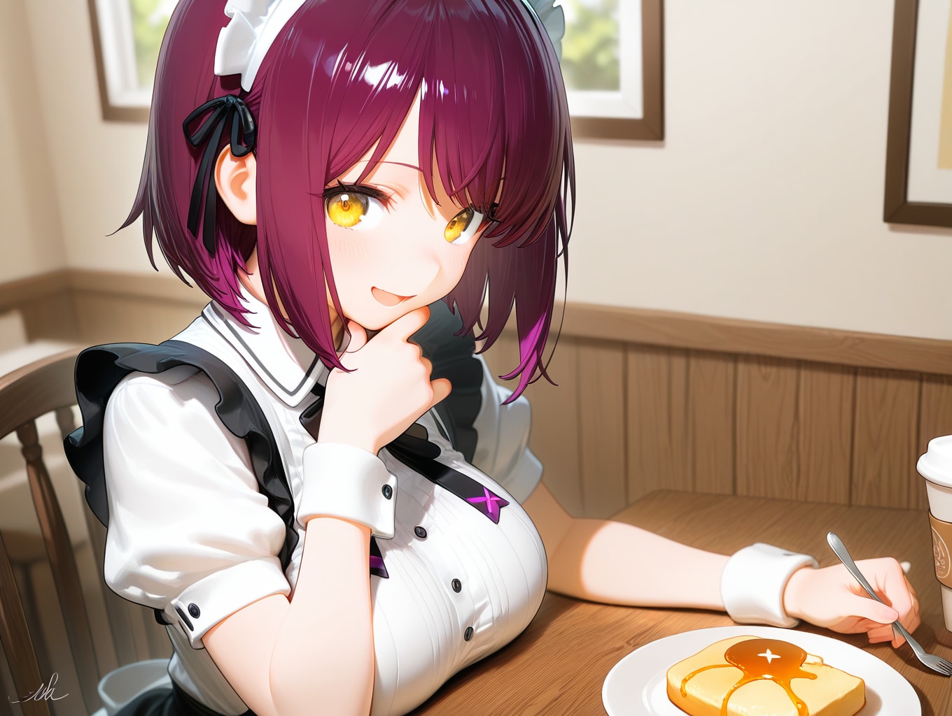 おはようございます（挨拶メイドの芽衣ちゃん） | の人気AIイラスト・グラビア