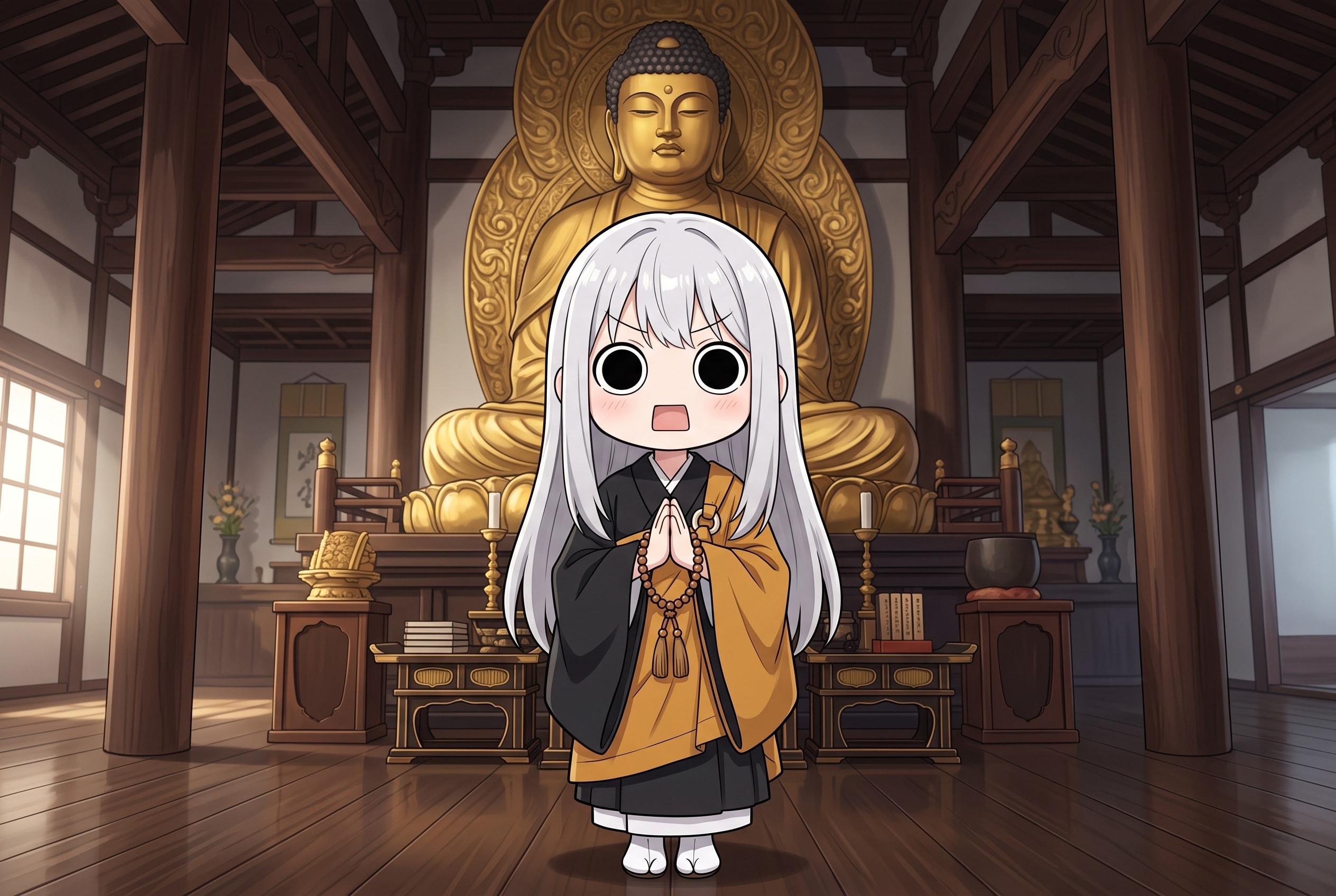 24時間不断念仏会を続けるえらいこっちゃ嬢 | の人気AIイラスト・グラビア