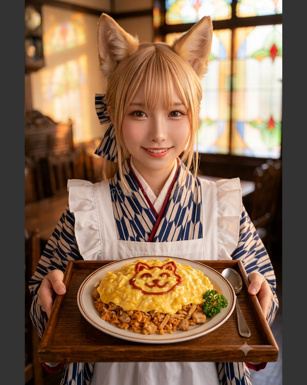 喫茶狐日和のオムライス(試作)