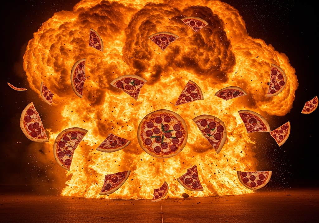 爆裂爆発ピザ