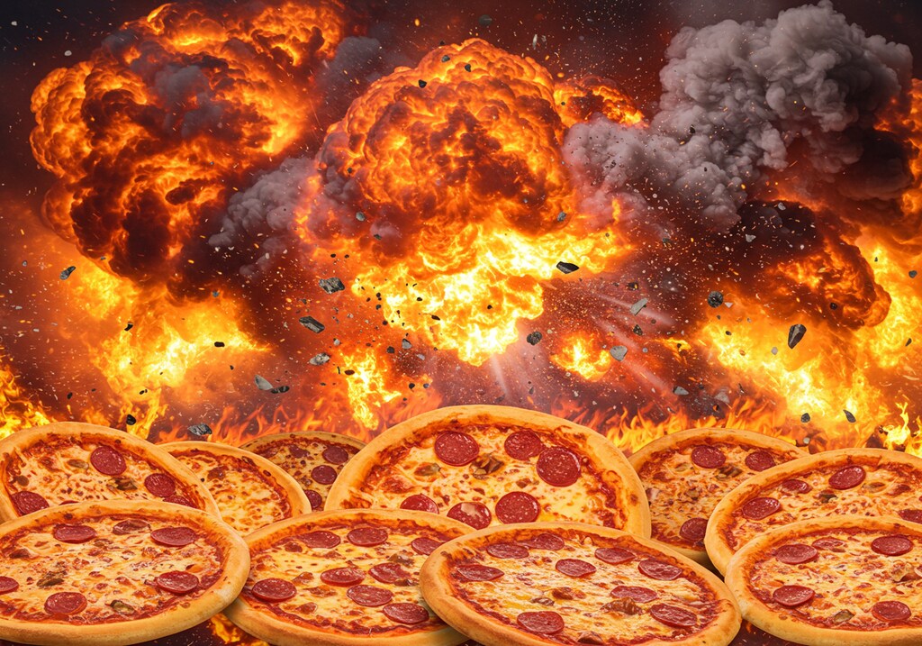 爆裂爆発ピザ