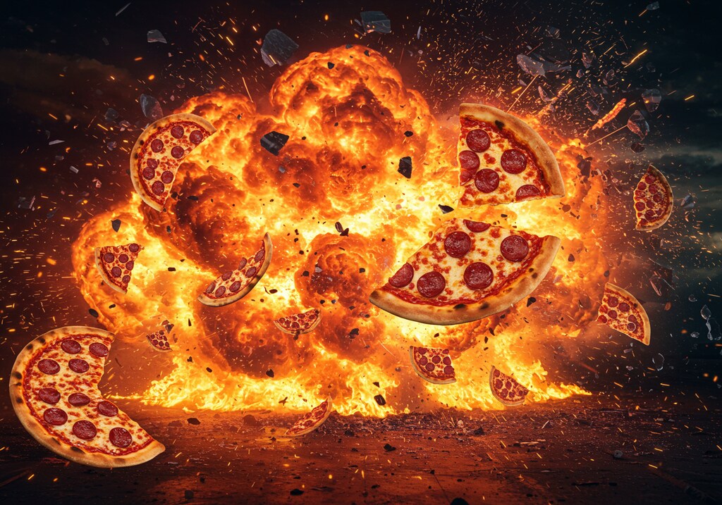 爆裂爆発ピザ