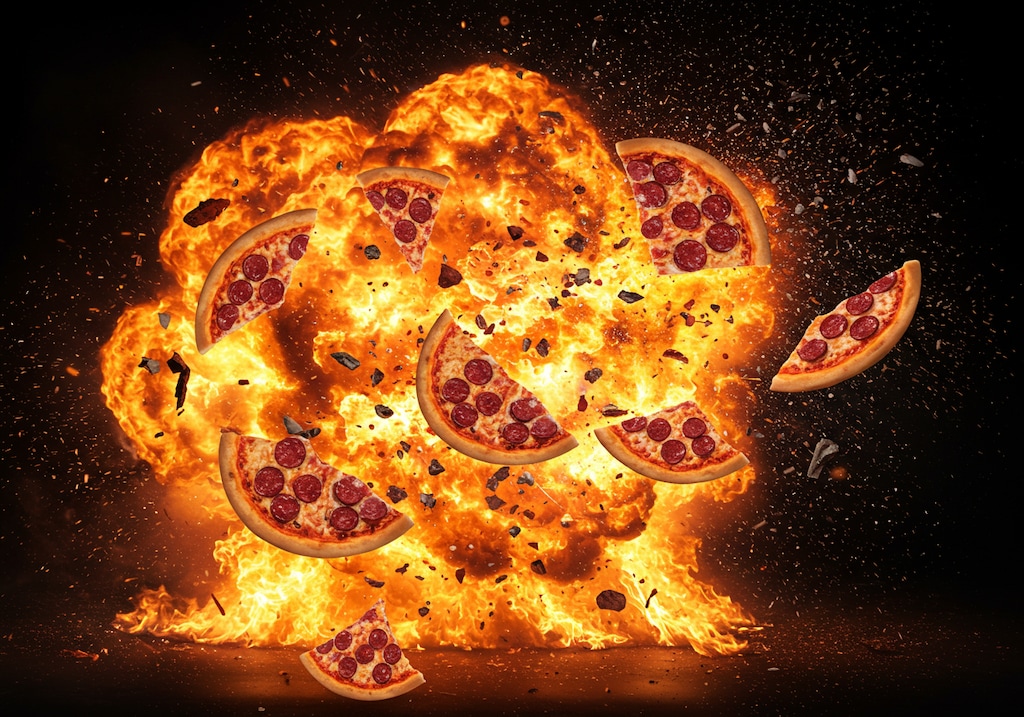 爆裂爆発ピザ