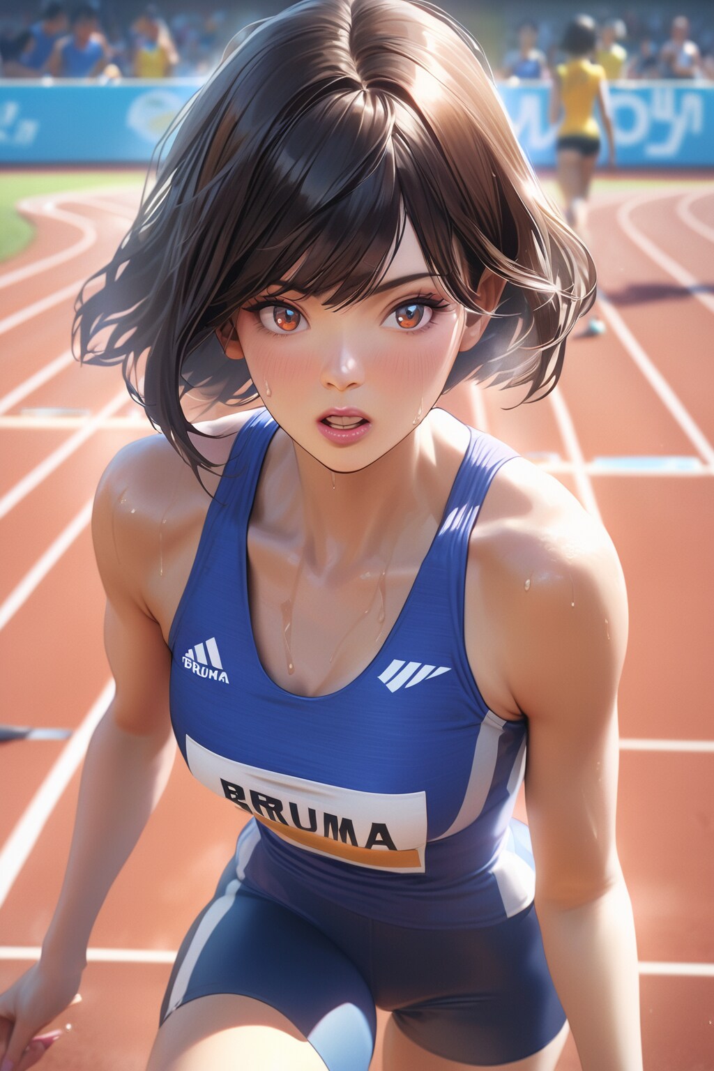 腹筋も見たかった美人アスリート