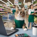 スーパーで働く猫 3枚目