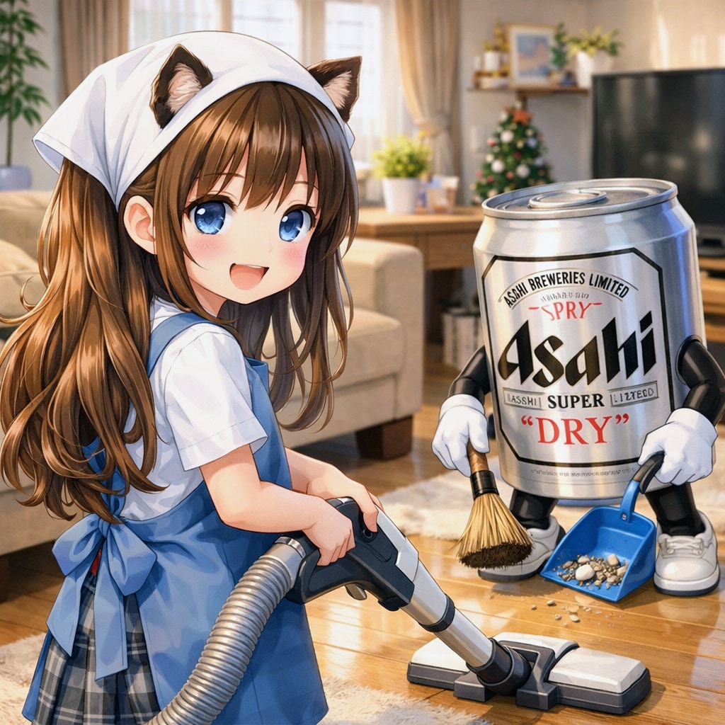 大掃除をする小さな女の子 | の人気AIイラスト・グラビア