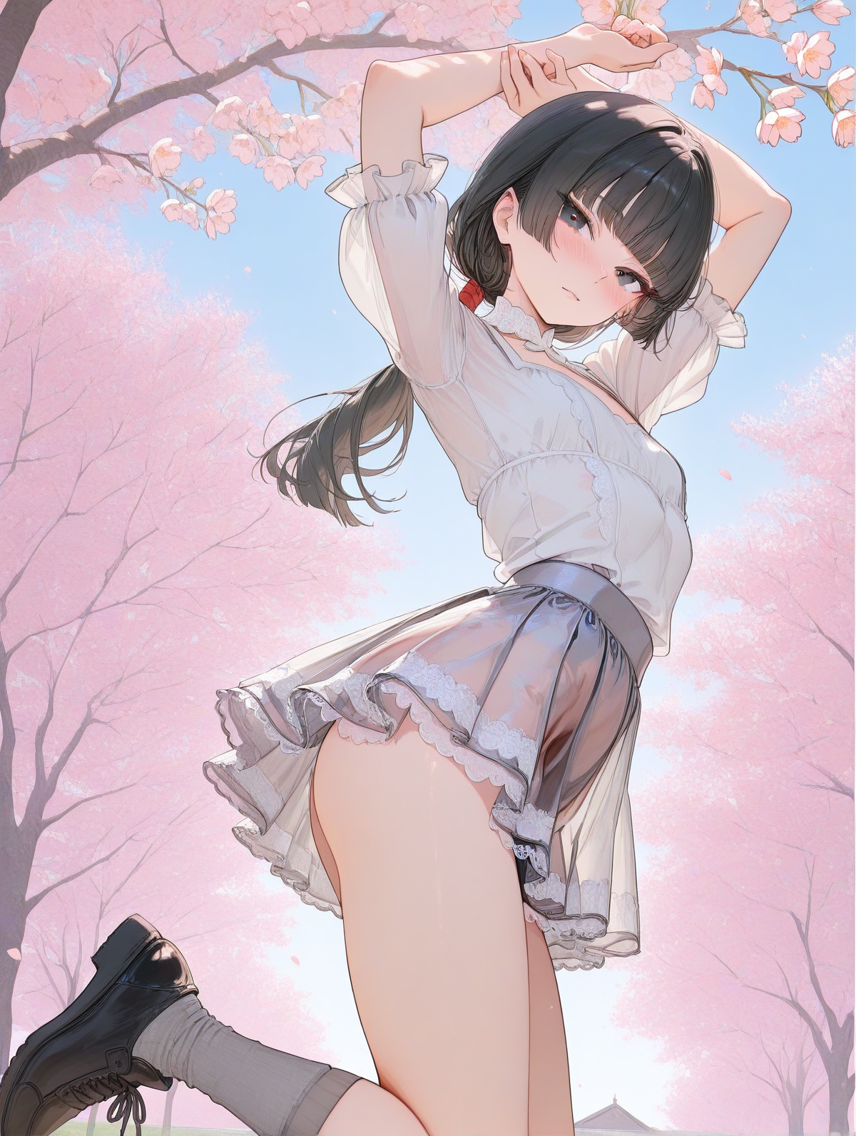 美央とサクラ_低めポニーテール | の人気AIイラスト・グラビア