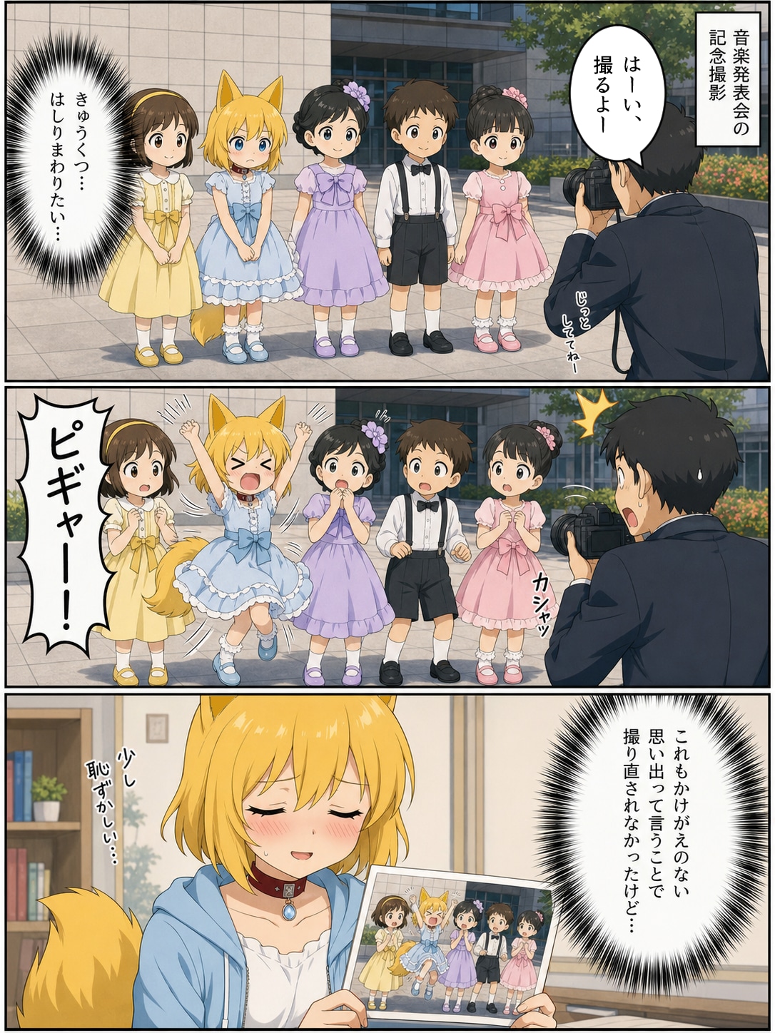 じっとしていることに耐えられなくなったキツネ