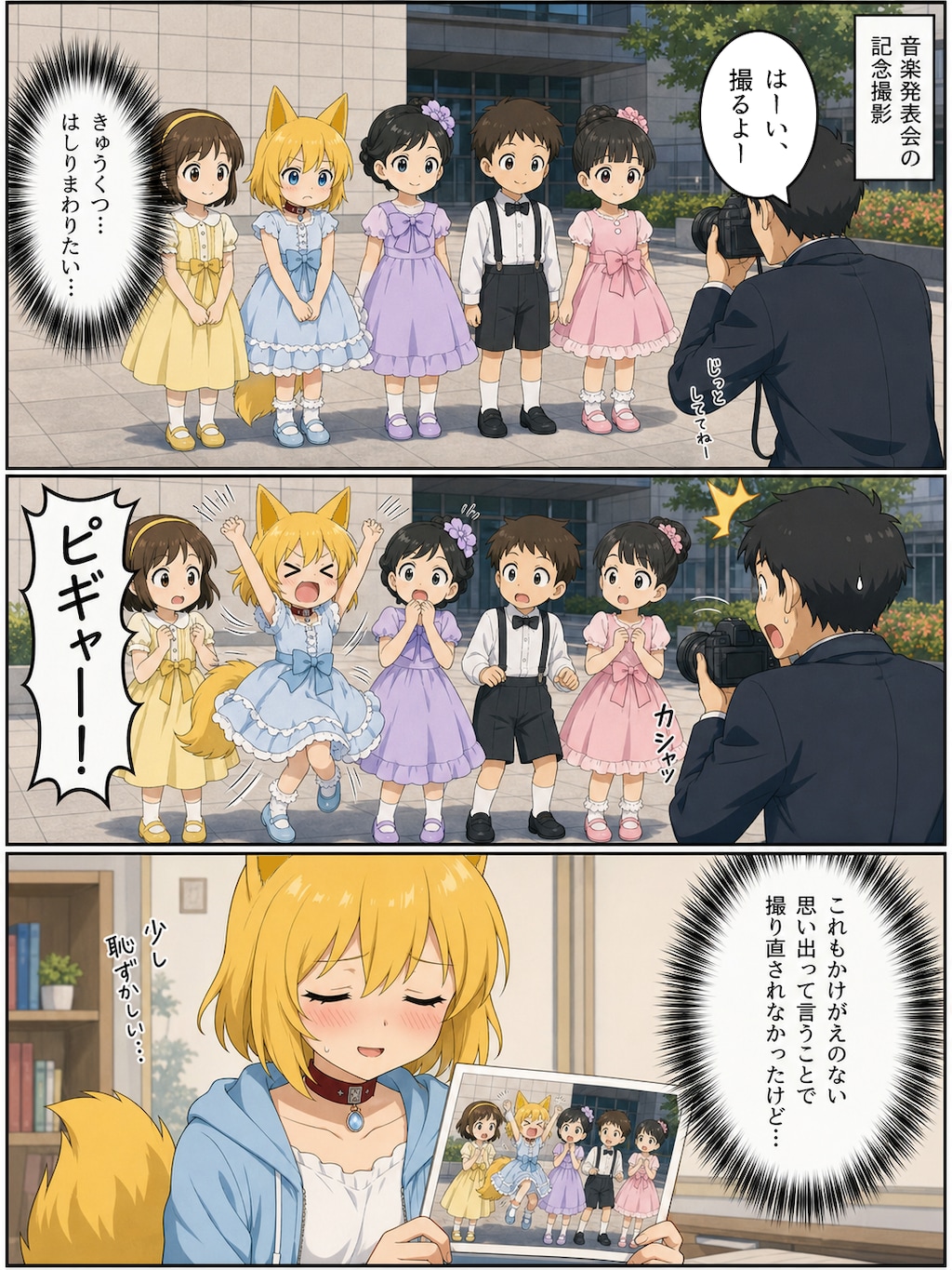 じっとしていることに耐えられなくなったキツネ