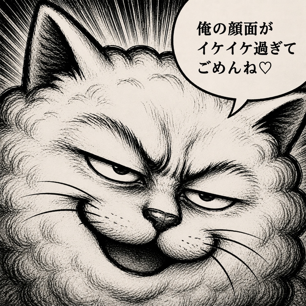 謎生物の顔面