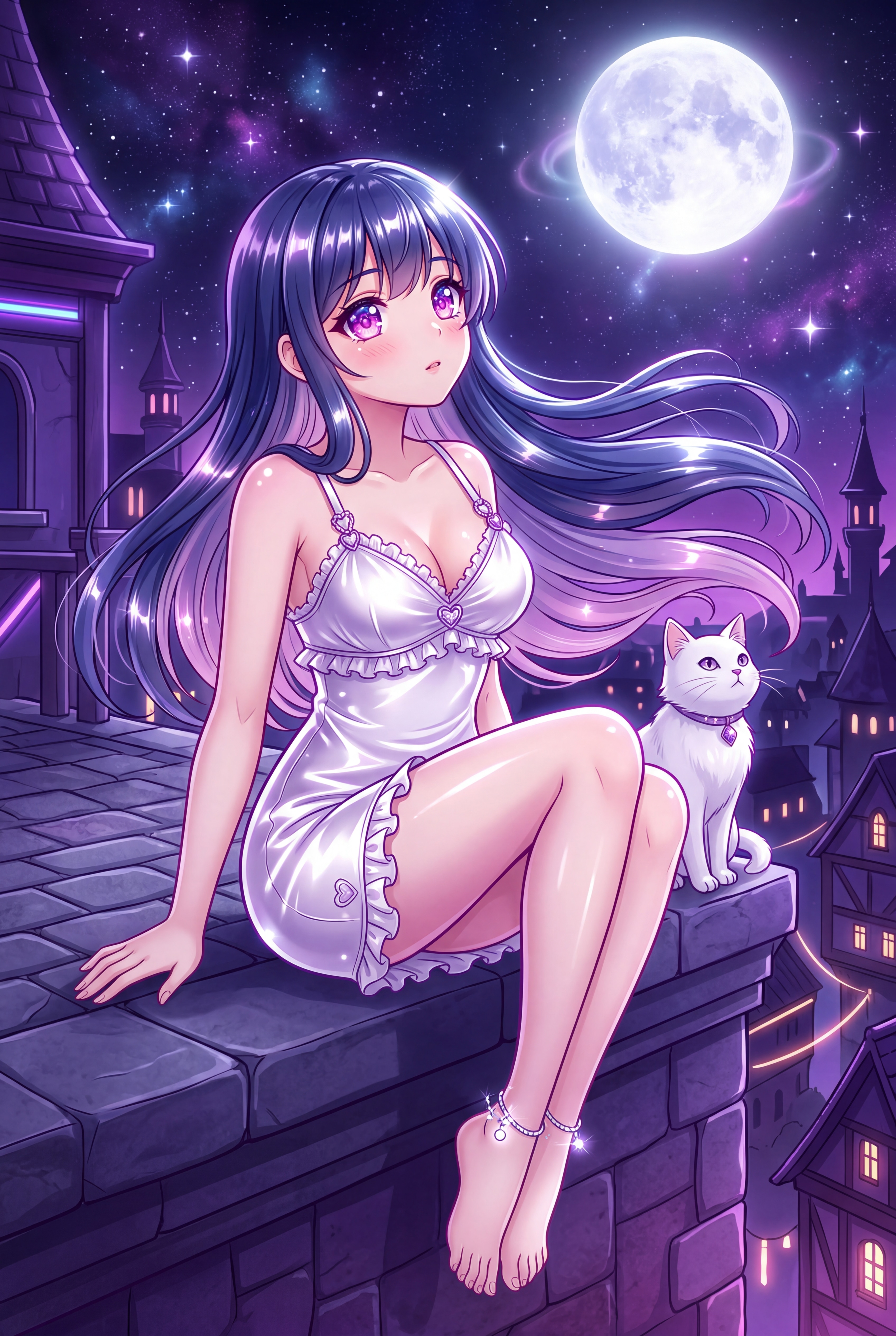 月影に寄り添う静寂 | の人気AIイラスト・グラビア