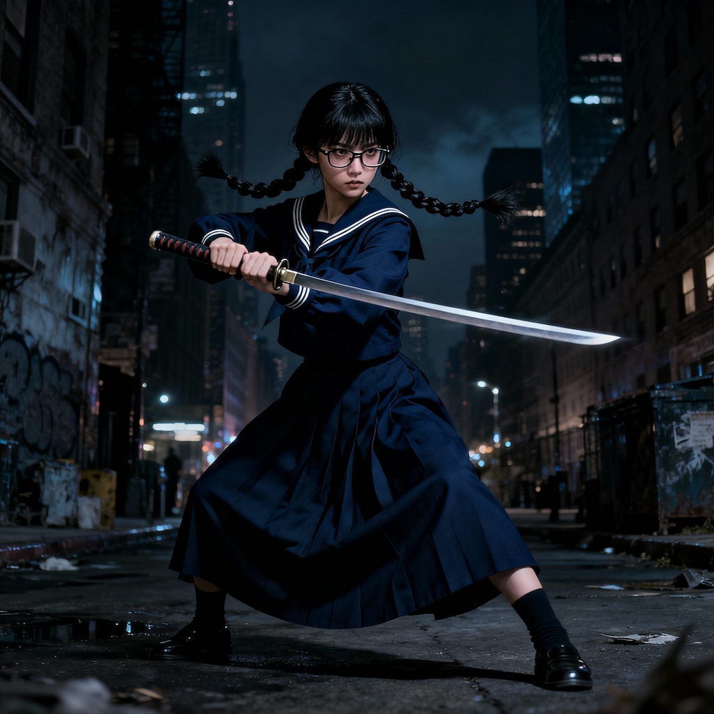 セーラー服と日本刀