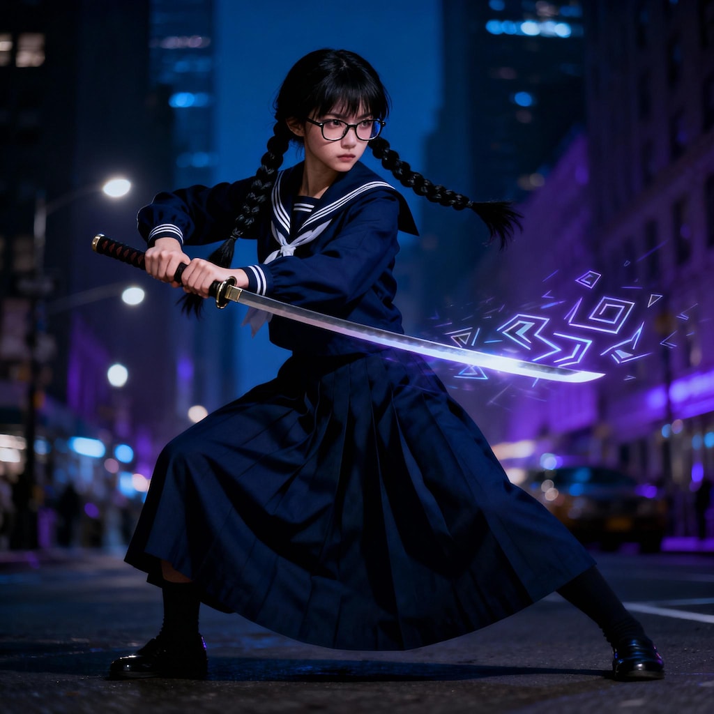 セーラー服と日本刀