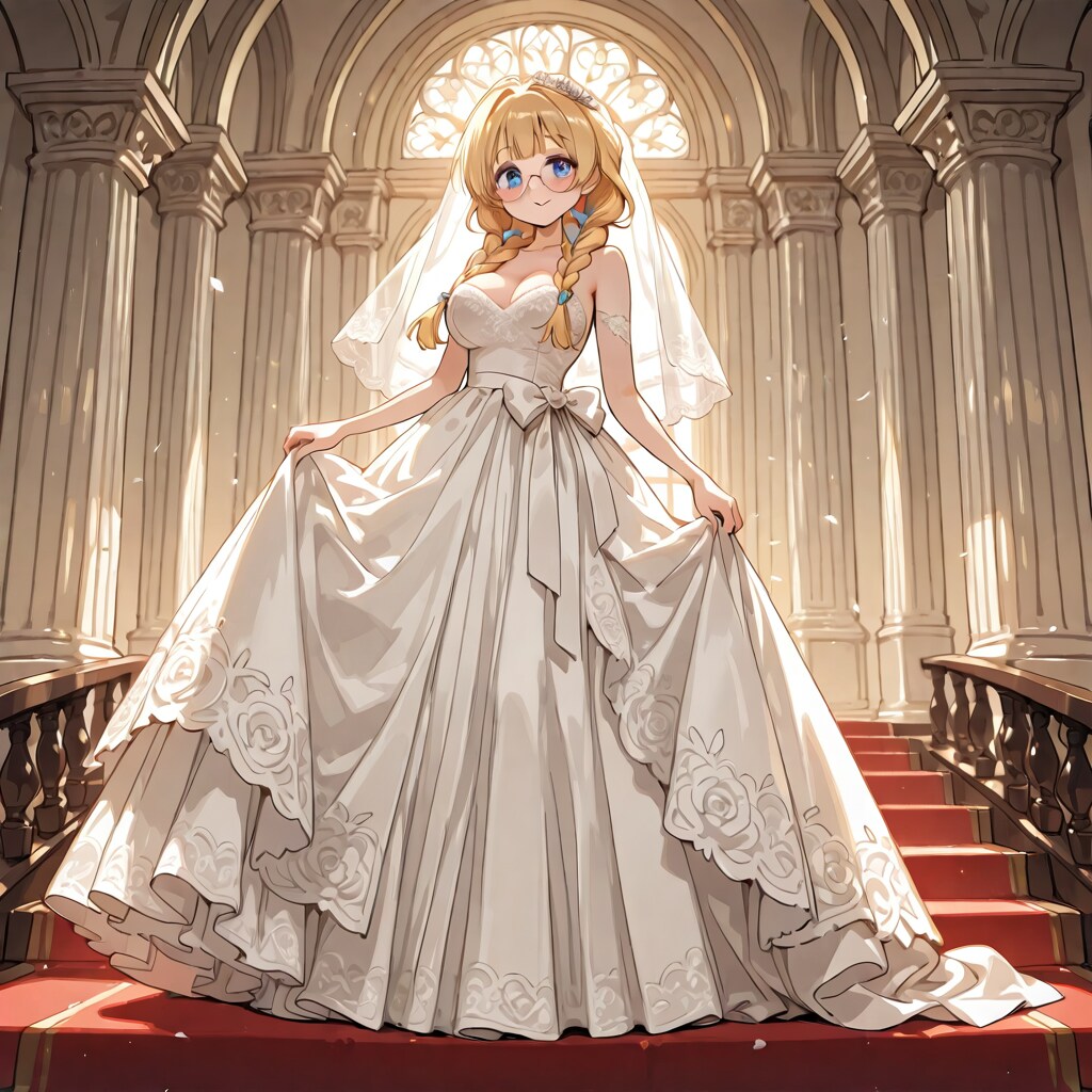 Aラインのウェディングドレス