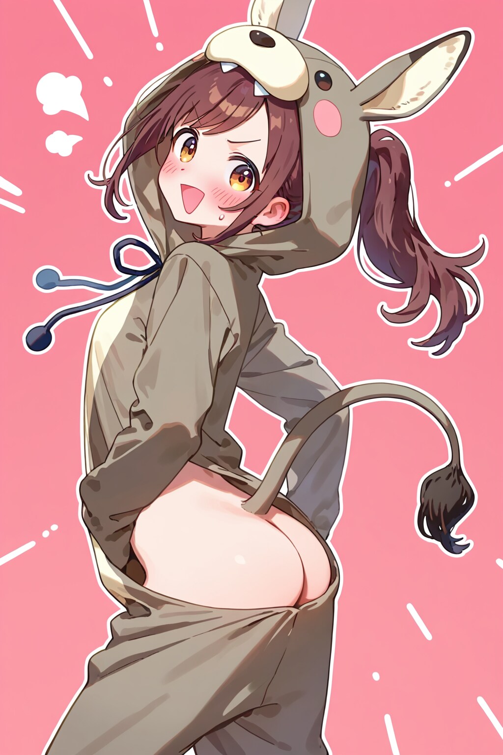 ロバの着ぐるみの女の子