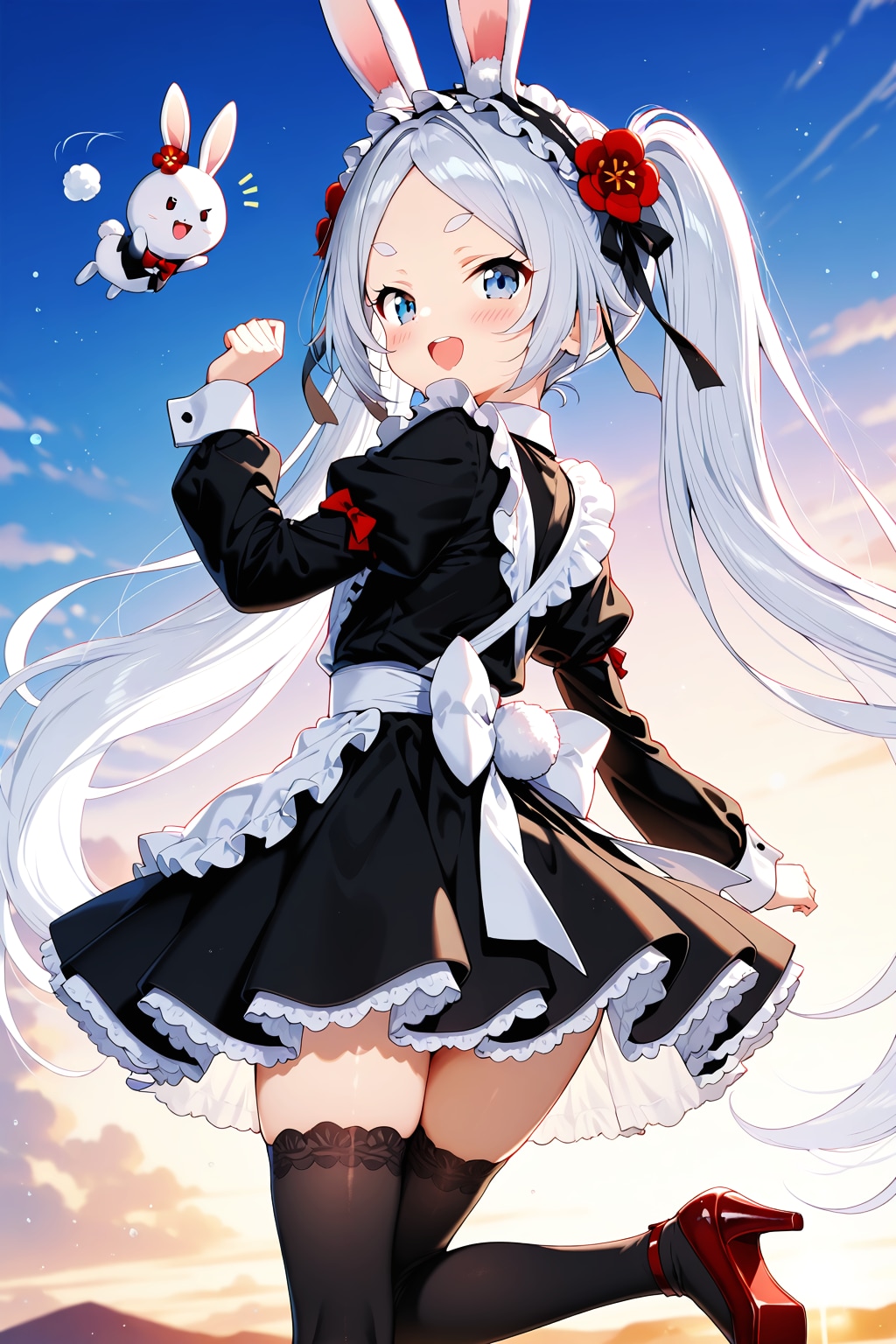 うさ耳メイドの落とし物 | の人気AIイラスト・グラビア