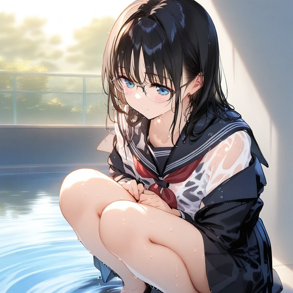 紺色ではないセーラー服 #14 濡れ透け指定では紺色は無理か・・・