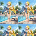 ハーフサイダーセキセイインコ擬人化 2枚目