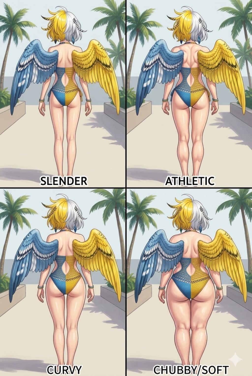 ハーフサイダーセキセイインコ擬人化