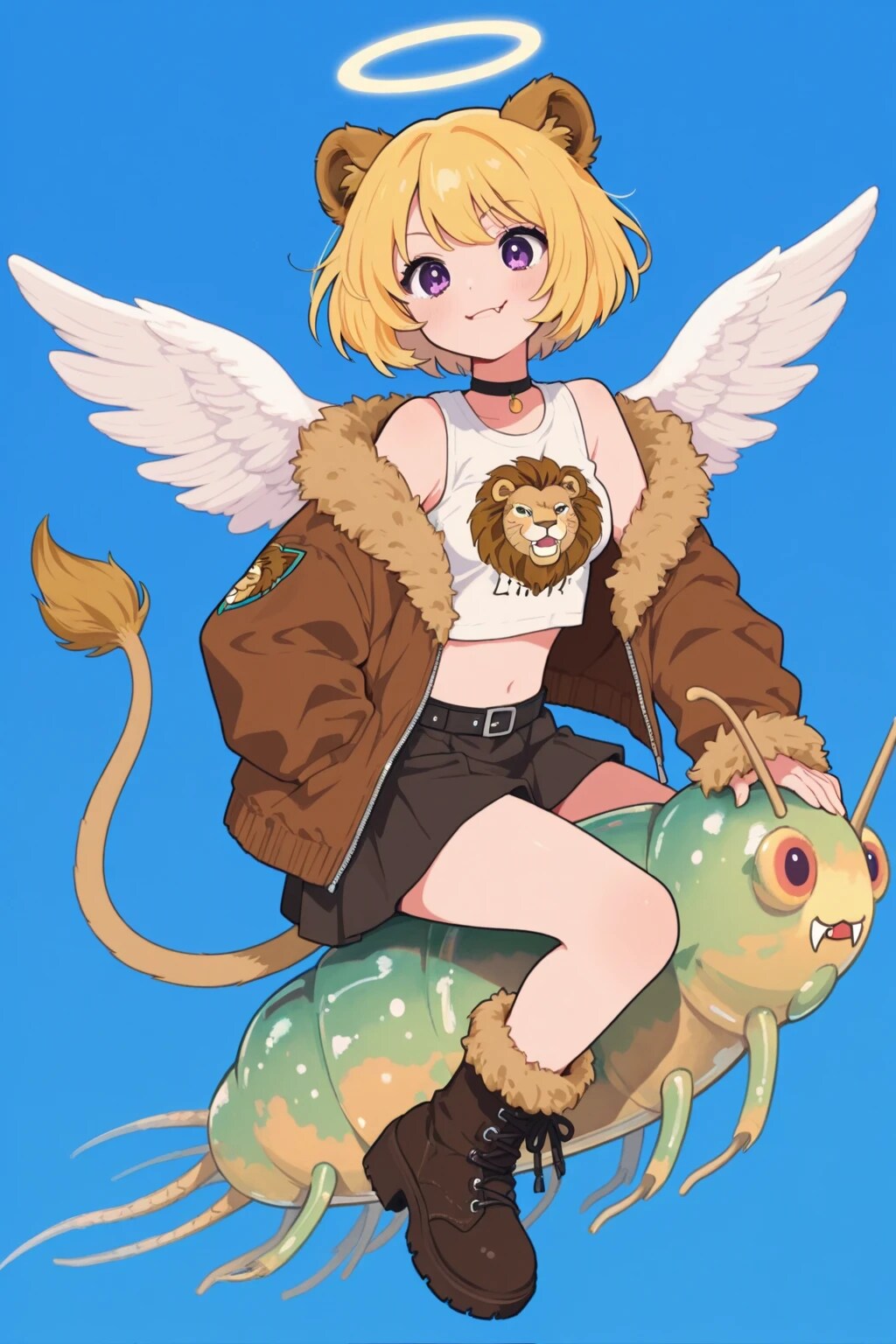 50.「み」→「ミジンコに乗った女の子」