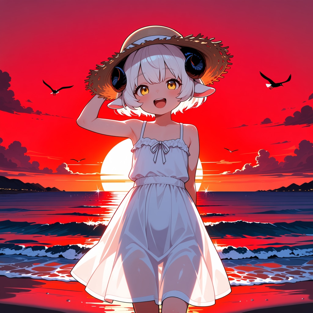 メイちゃん、夏の夕暮れ♡