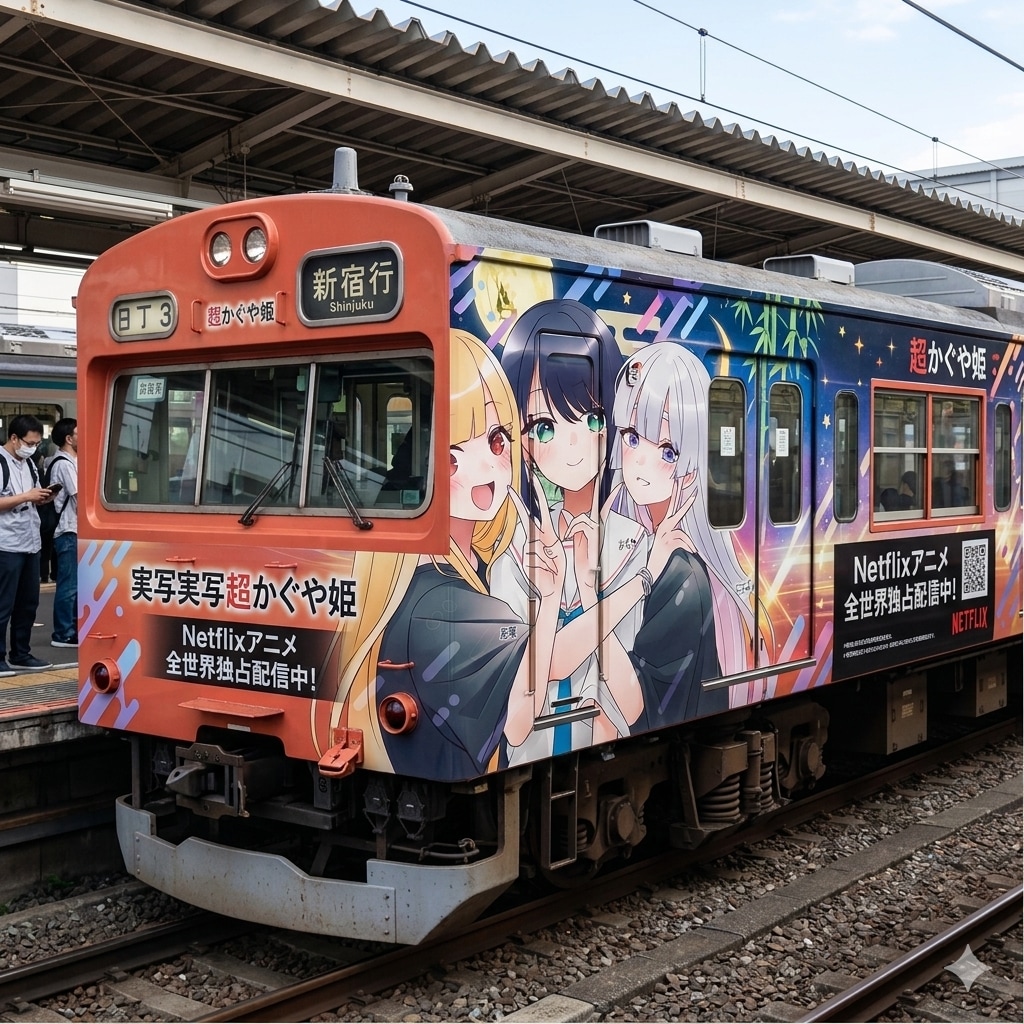 中央線201系 超かぐや姫ラッピング車両